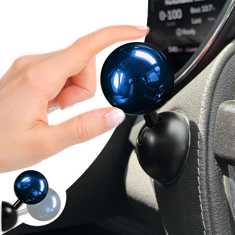 Zerikwon Electroplating Car Joystick Push Start Button Cover, Metal Push to Start Accessories, Car Starter Engine Start Stop Button Cover, Cool Car Accessories Interior Decor Push to Start Button Rocker,（Blue） - Image 1